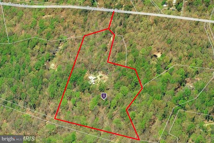 1902 Bryan Point Road Accokeek, MD 20607 - Photo 3 of 12 Aerial view with property lines