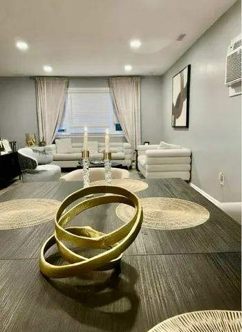 a room with gym equipment