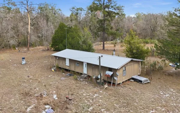 a garden view with a sitting space