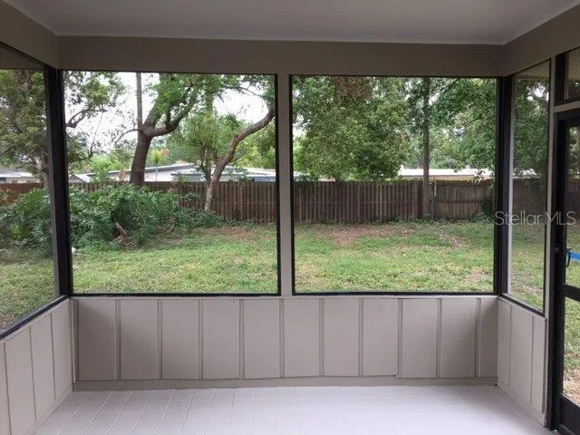 a view of backyard from a back yard