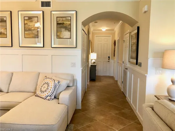 a entryway with a couch