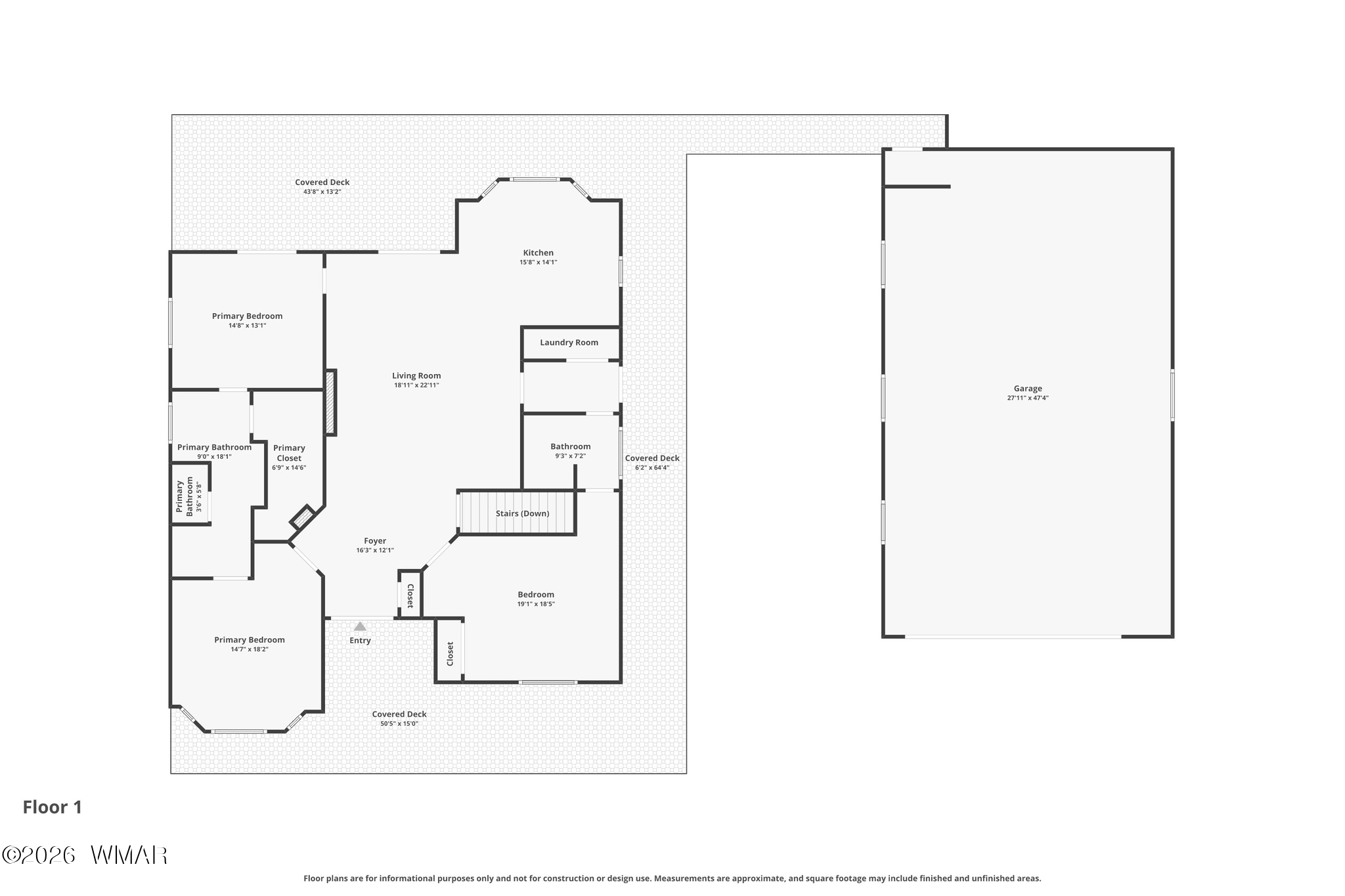 2940 Constellation Lane Overgaard, AZ 85933 - Photo 85 of 86 Main floor plan with breezeway into 1500 sq. ft. garage