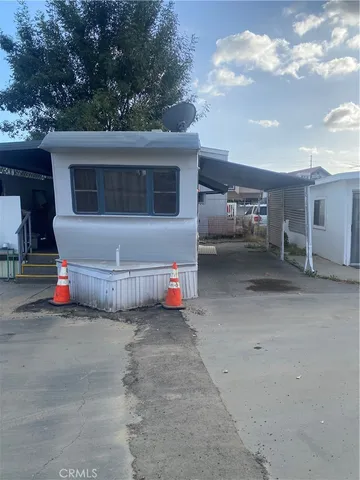 a view of a car in garage