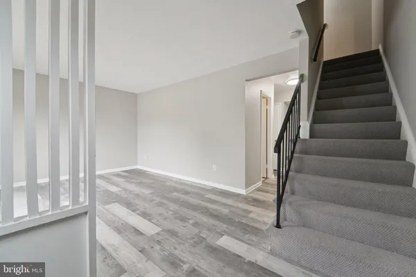 a view of an entryway with staircase