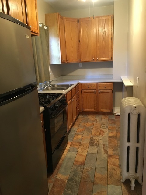 528 East Chicago Street Elgin, IL 60120 - Photo 5 of 15 a kitchen with a sink stove and cabinets