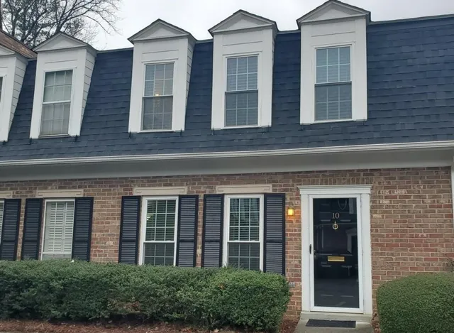 front view of brick house