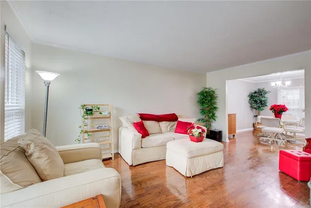a living room with furniture and a couch