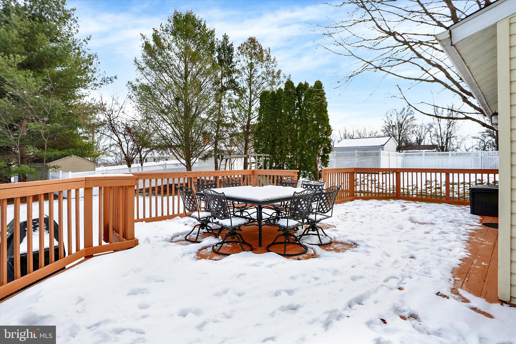 405 Clover Road Etters, PA 17319 - Photo 42 of 50 a view of a roof deck with furniture and a yard