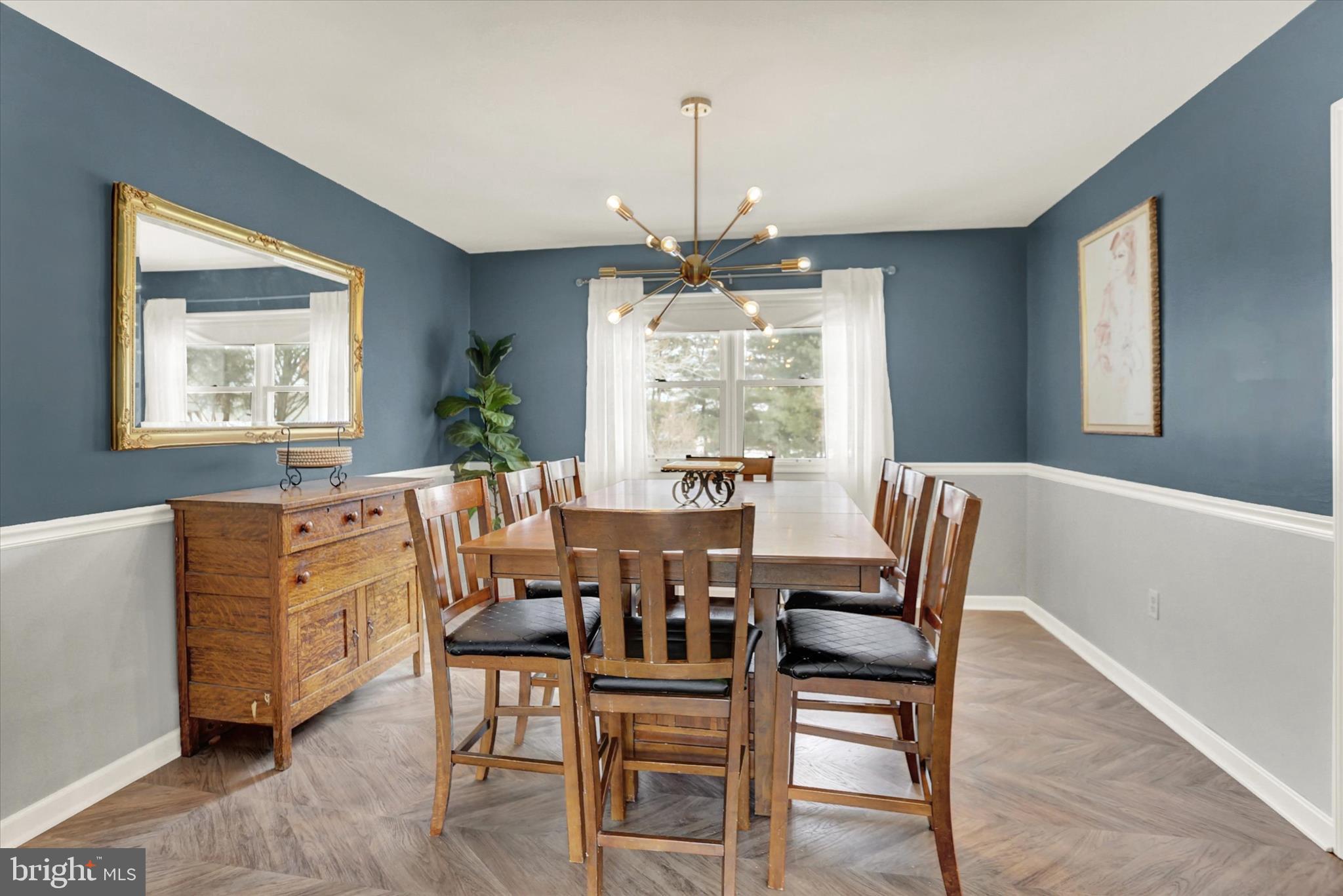 405 Clover Road Etters, PA 17319 - Photo 9 of 50 a dining room with furniture a chandelier and window