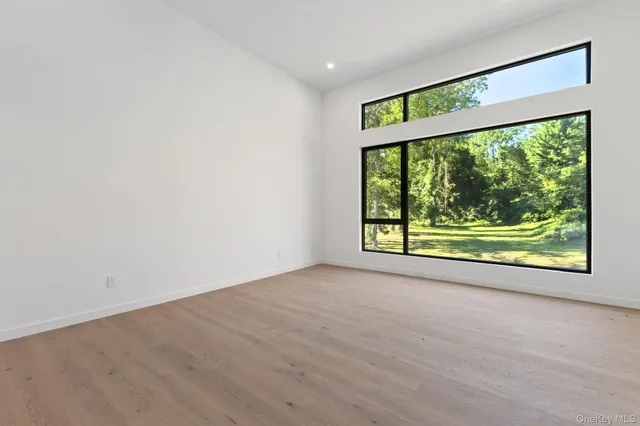 an empty room with a window