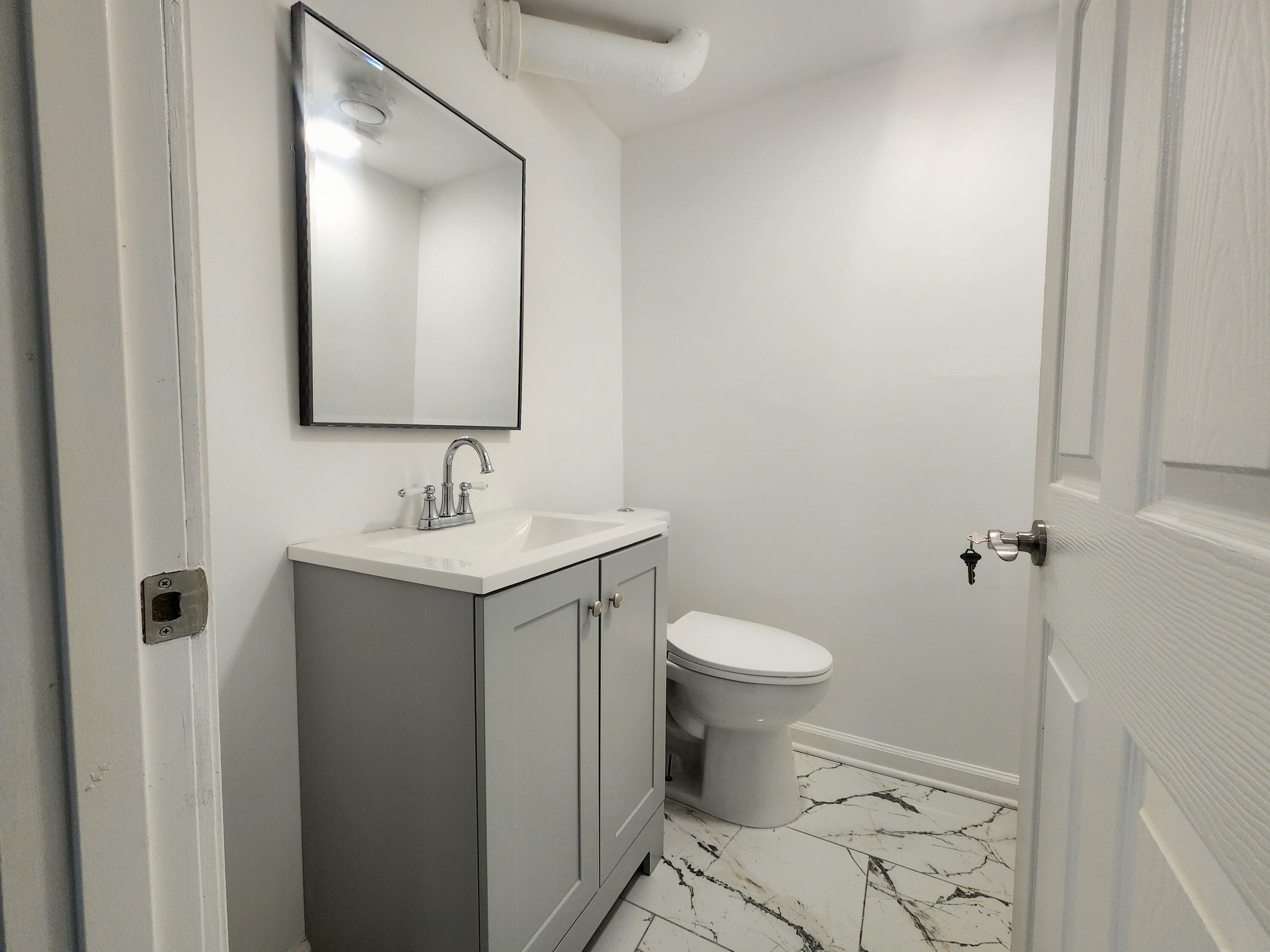 851 Johnson Street Gary, IN 46402 - Photo 15 of 24 a bathroom with a sink and a toilet