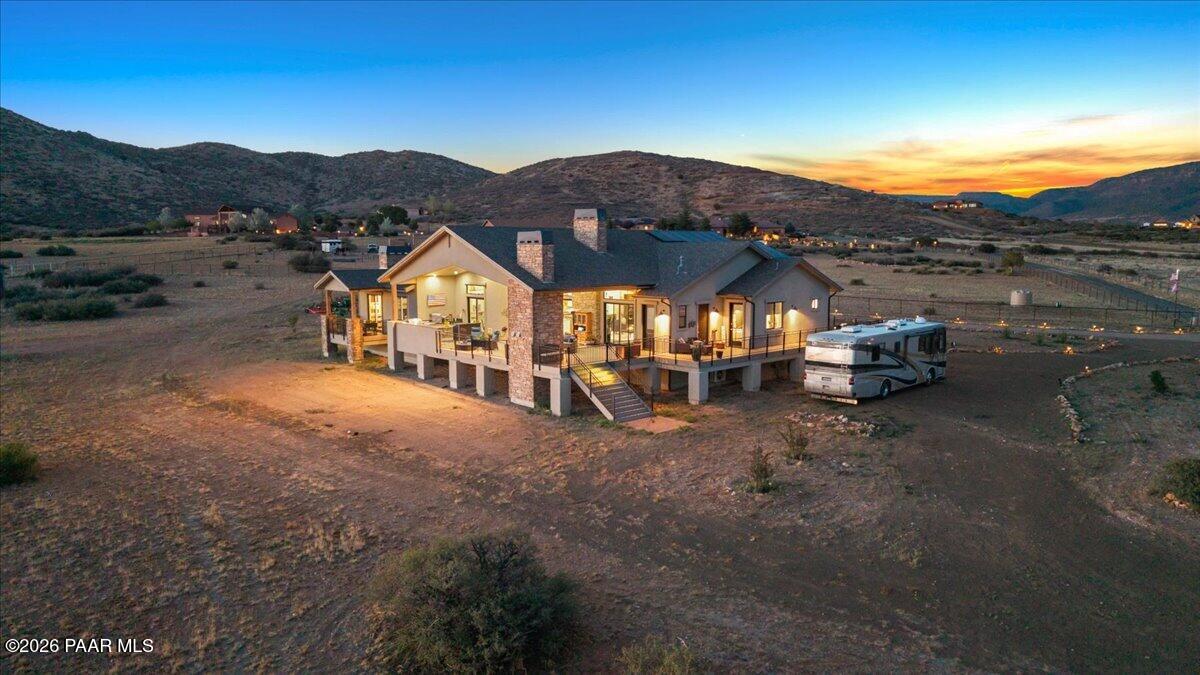 11455 East Harley Drive Prescott Valley, AZ 86315 - Photo 59 of 68 Aerial View Twilight