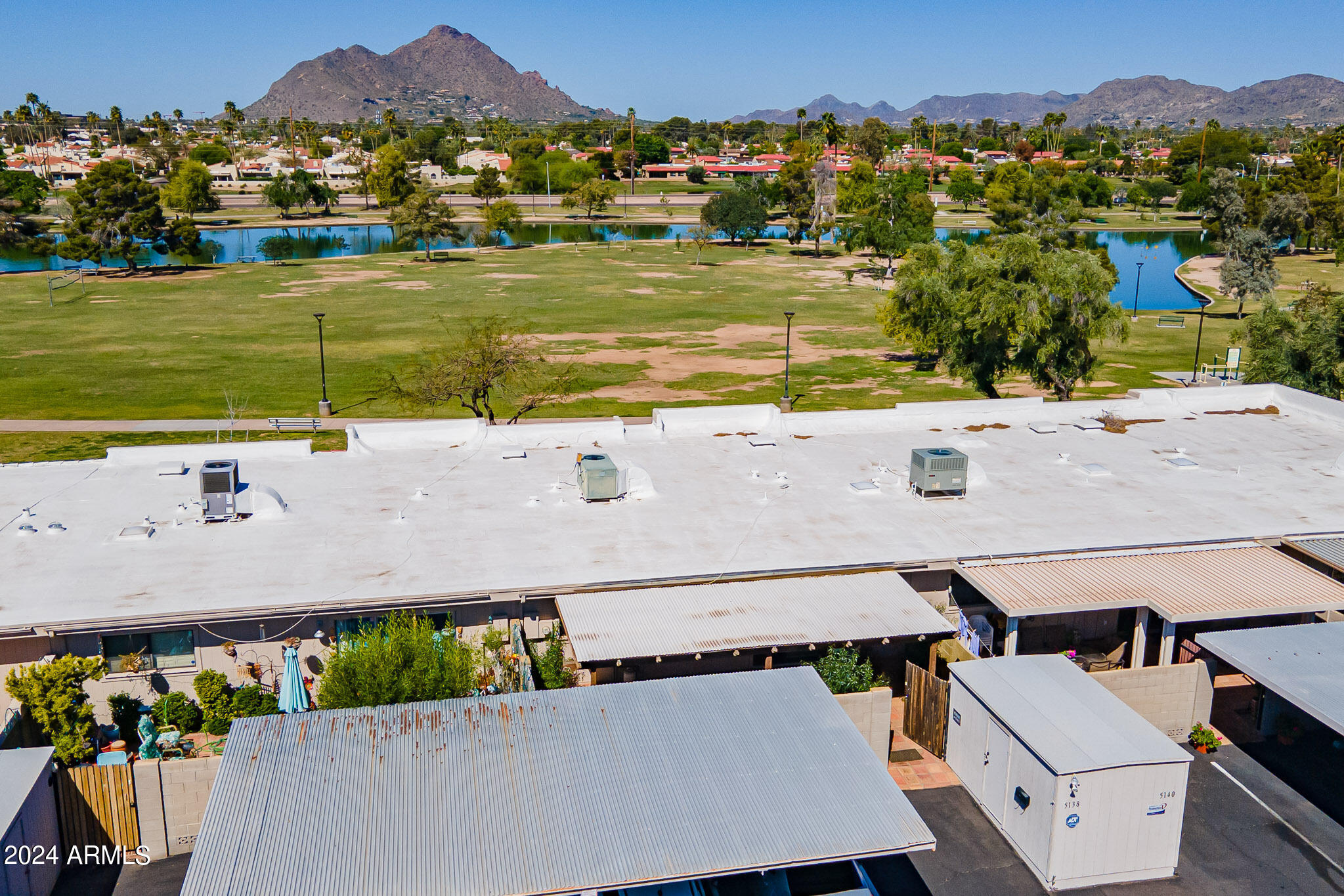 5138 North 81st Street Scottsdale, AZ 85250 - Photo 34 of 40 an aerial view of a house with a ocean view