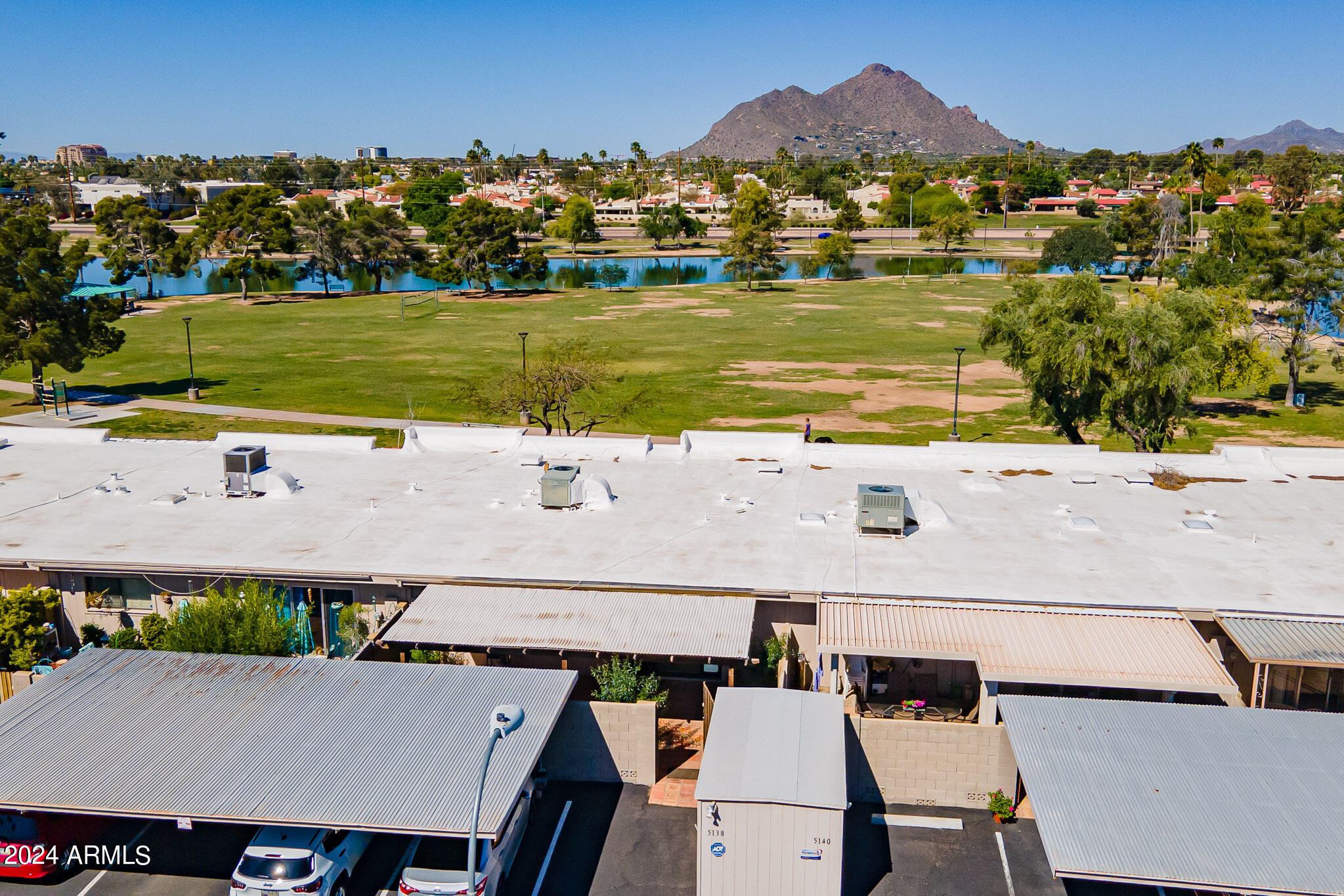 5138 North 81st Street Scottsdale, AZ 85250 - Photo 35 of 40 an aerial view of a house with a ocean view