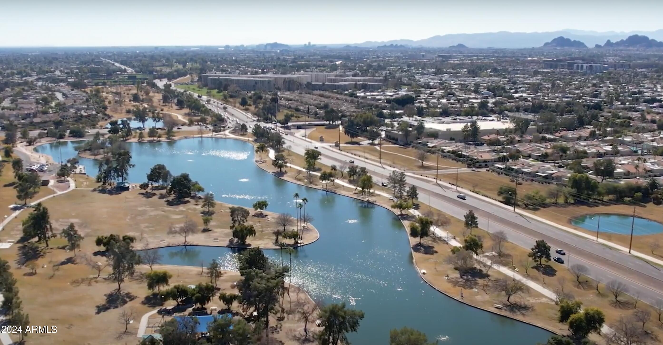 5138 North 81st Street Scottsdale, AZ 85250 - Photo 36 of 40 an aerial view of a city with mountains