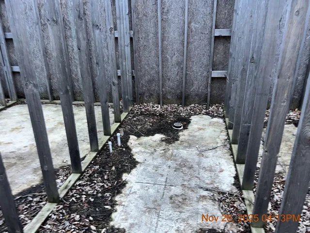 a view of wooden fence