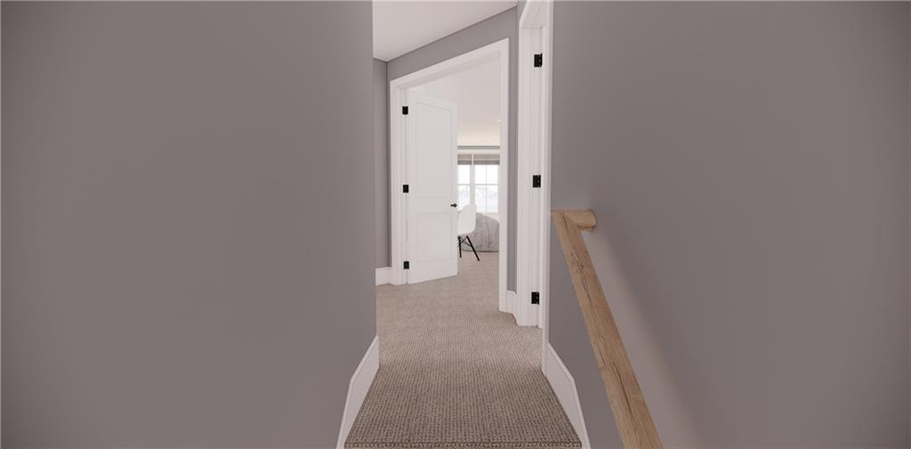 309 Oak Mountain Road Carrollton, GA 30116 - Photo 25 of 38 a view of a hallway with wooden floor and a bathroom