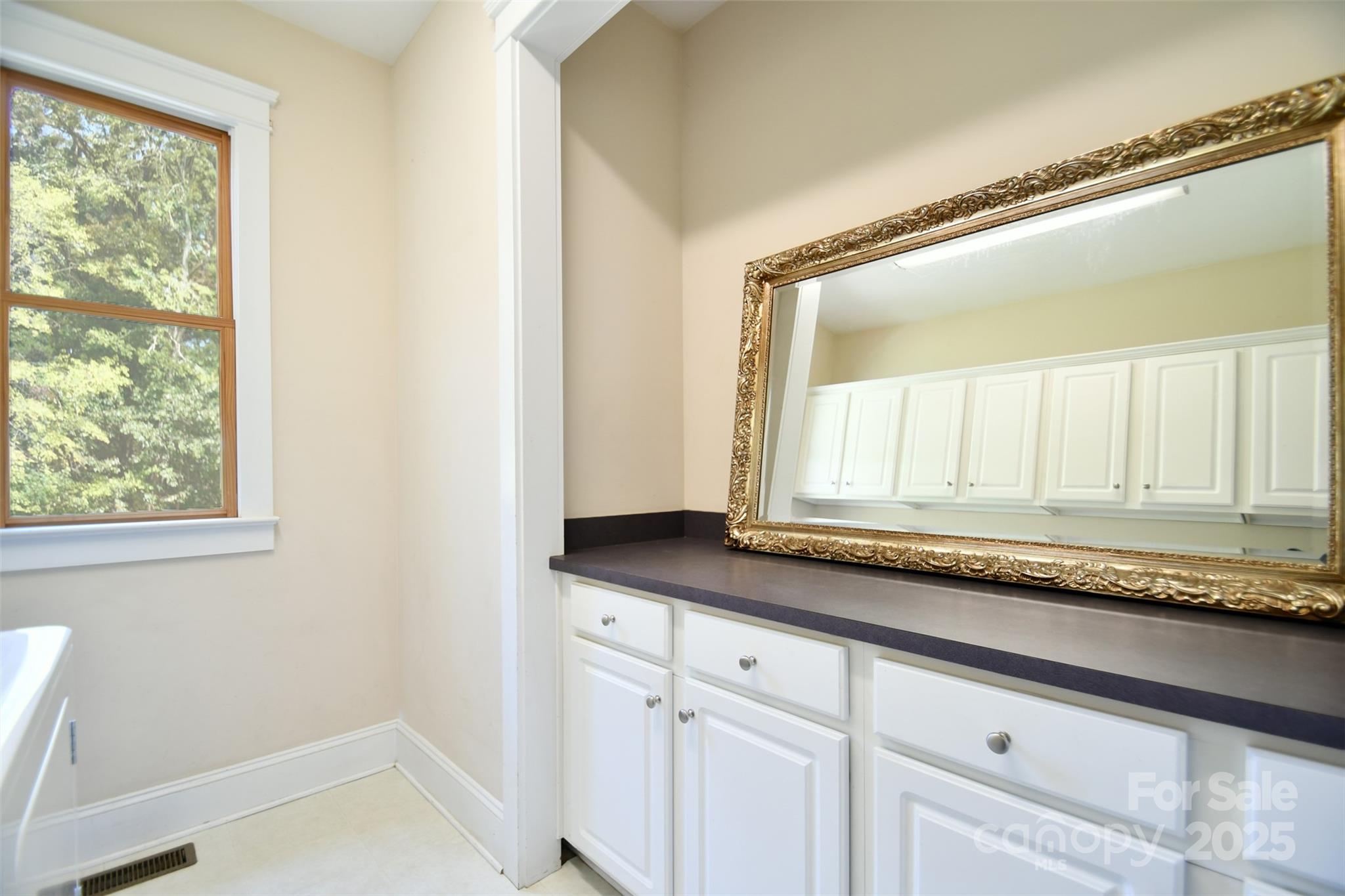 14832 Hus McGinnis Road Huntersville, NC 28078 - Photo 26 of 48 a bathroom with a granite countertop sink and a mirror