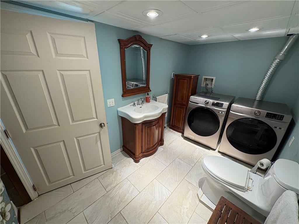94 Middle Road Reynoldsville, PA 15851 - Photo 33 of 36 a view of a storage and utility room with a sink
