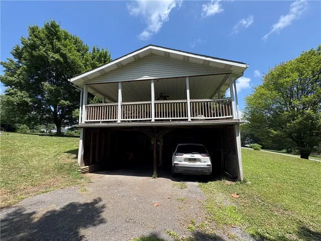a house view with a garden space