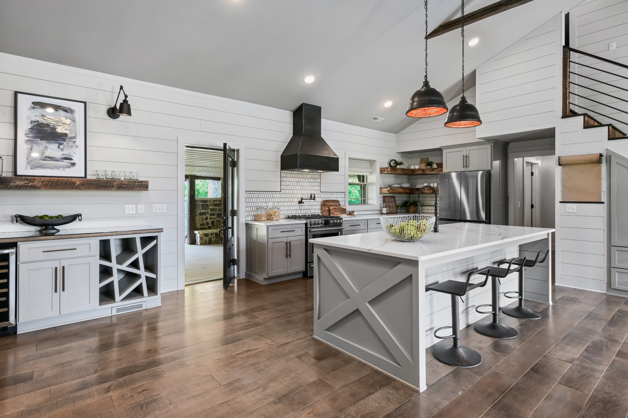 6557 Lamont Road Springfield, TN 37172 - Photo 5 of 62 a kitchen with stainless steel appliances kitchen island granite countertop a stove a sink a refrigerator and white cabinets