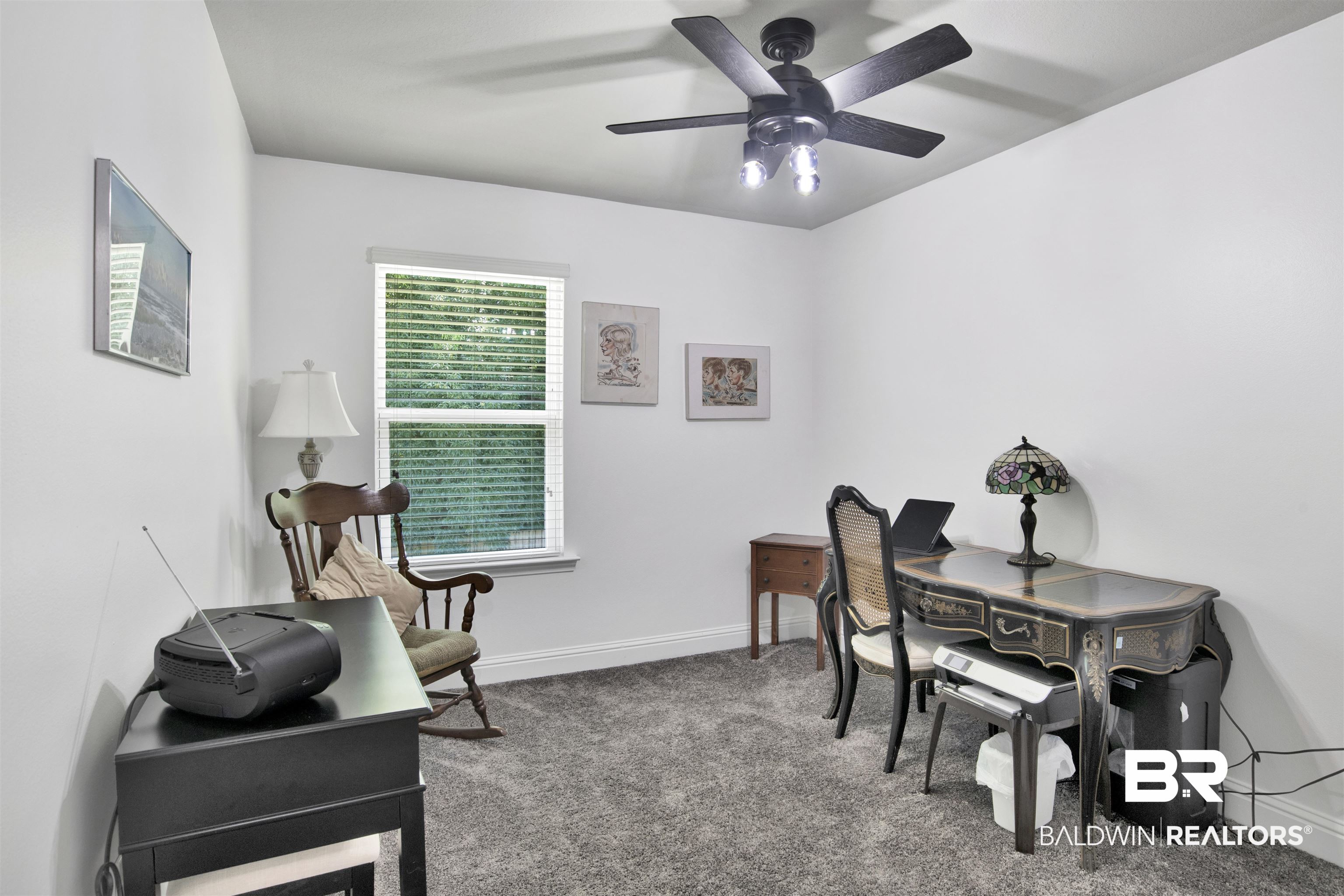 25806 Pollard Road, Unit 20 Daphne, AL 36526 - Photo 19 of 29 Carpeted office featuring ceiling fan