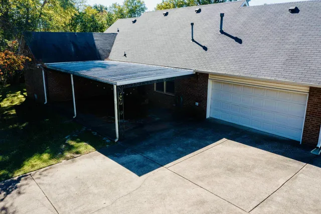 a backyard of a house