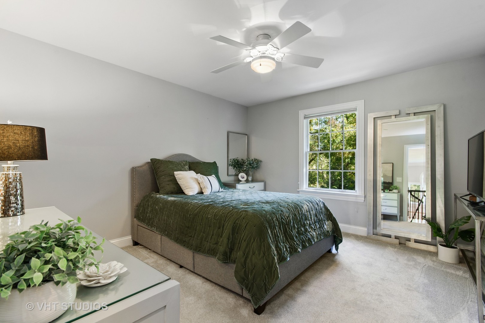 975 Prairie Hill Court Cary, IL 60013 - Photo 13 of 32 a bedroom with a bed potted plant on dresser and a window