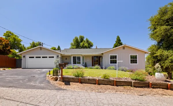 a front view of a house with a yard and porch