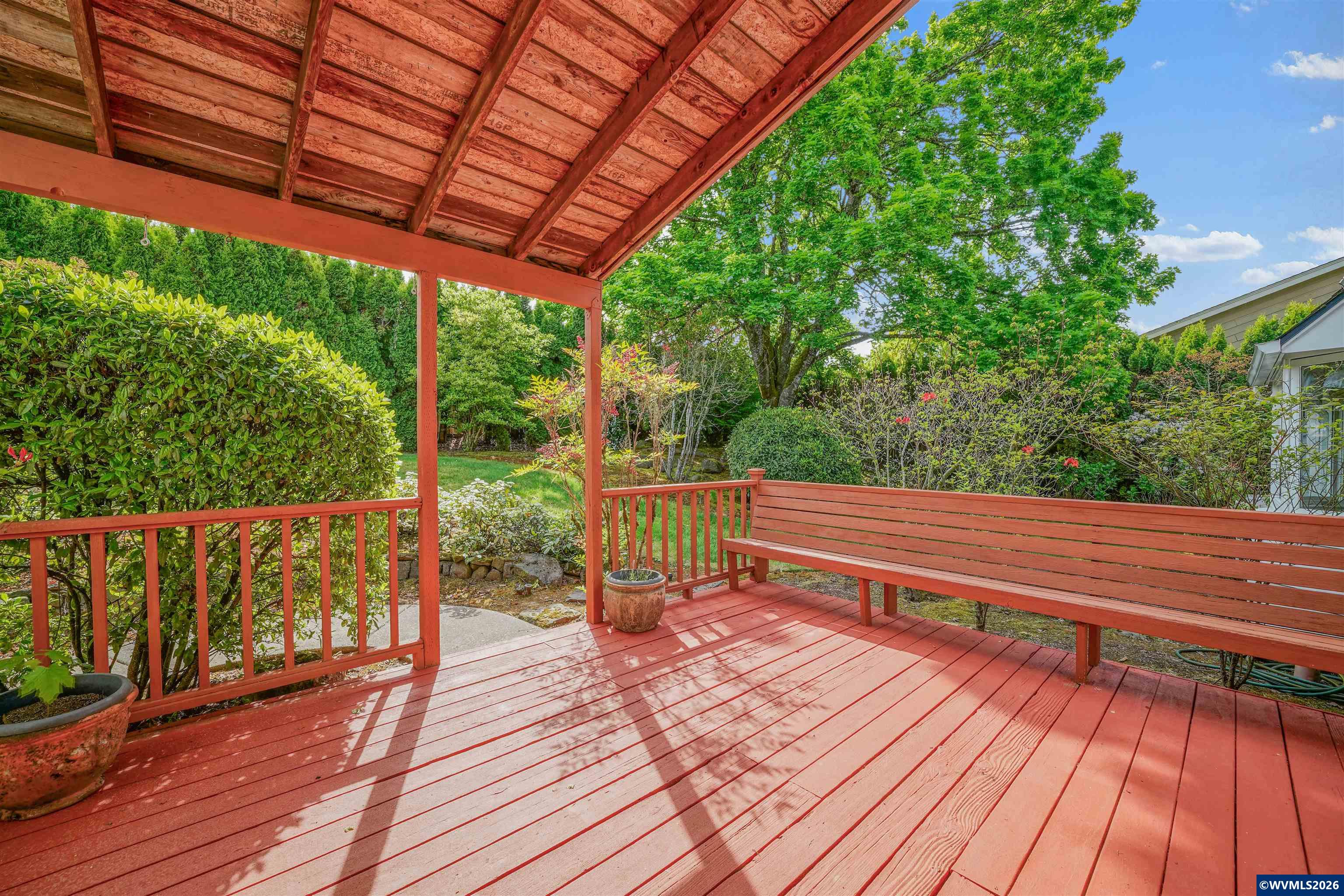 220 Northwest Downy Drive Sublimity, OR 97385 - Photo 38 of 47 a view of a wooden deck