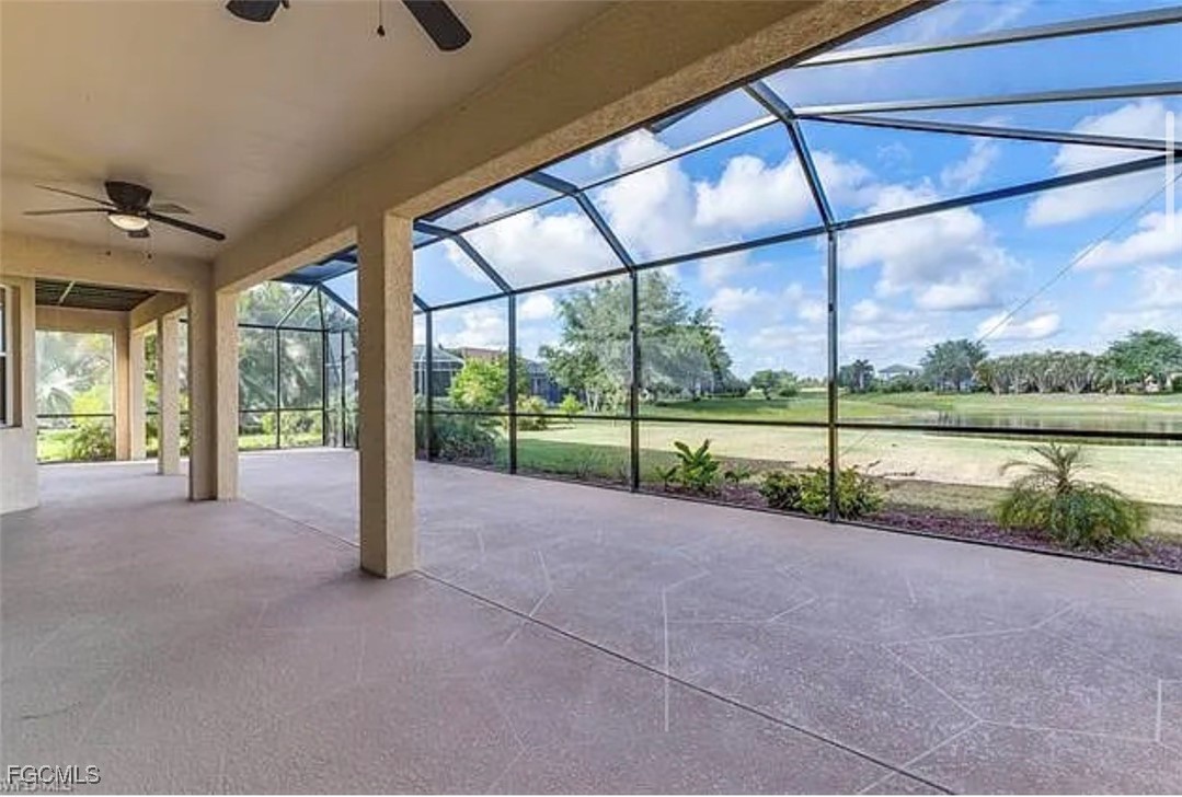 4577 Fairloop Run Lehigh Acres, FL 33973 - Photo 31 of 35 a view of empty room with porch and wooden floor