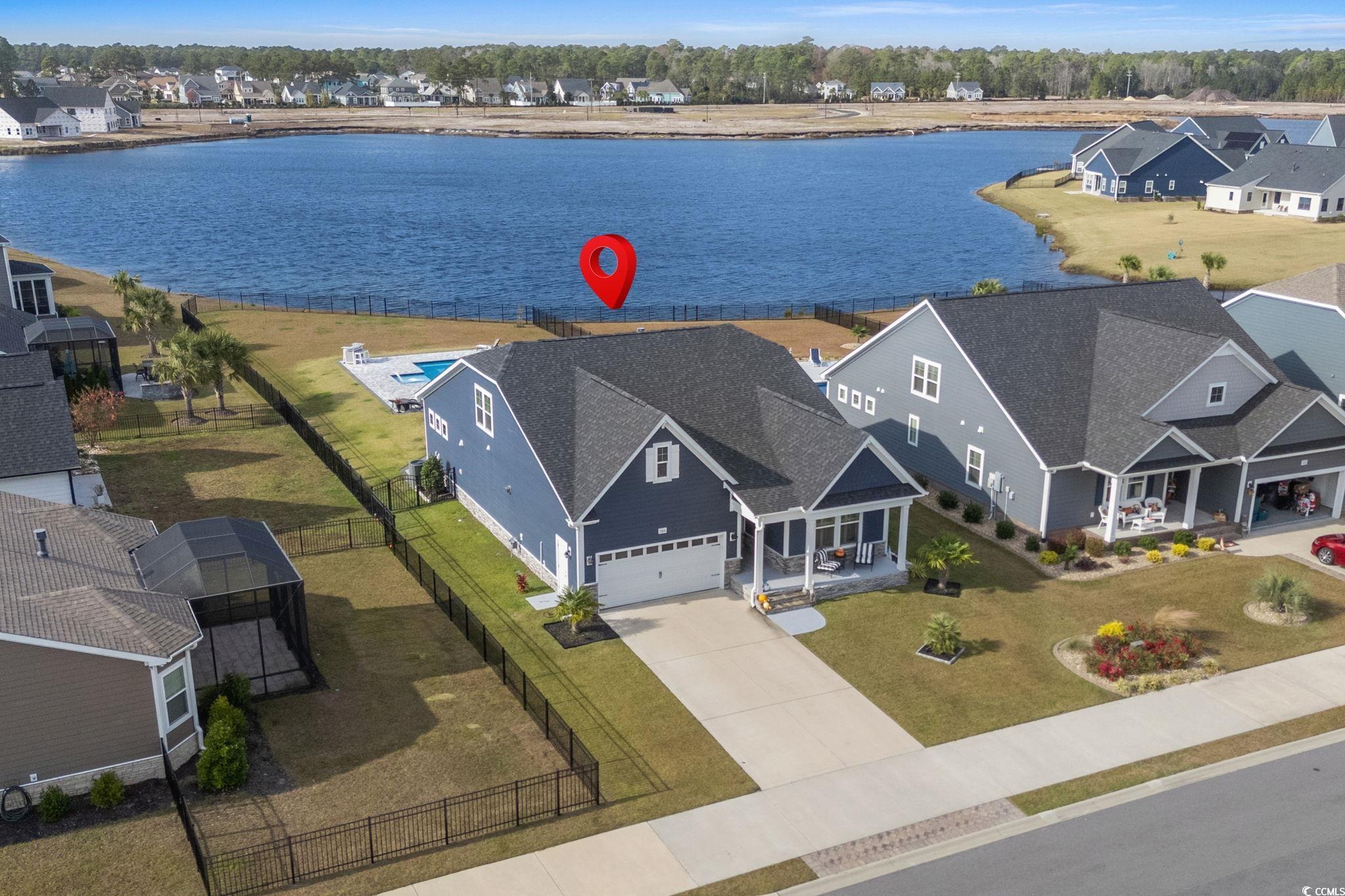 506 Indigo Bay Circle Myrtle Beach, SC 29579 - Photo 2 of 40 Aerial view of residential area featuring a nearby body of water