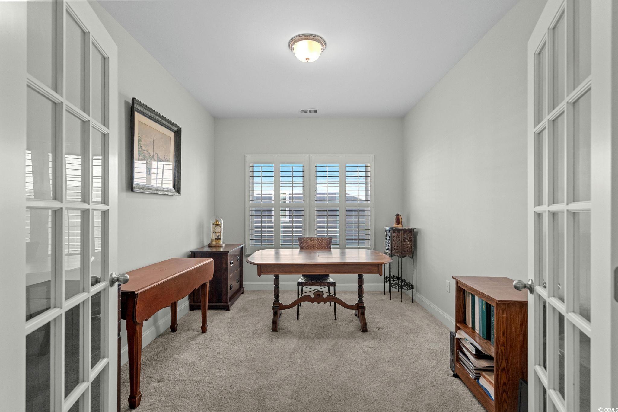 506 Indigo Bay Circle Myrtle Beach, SC 29579 - Photo 26 of 40 Office area featuring french doors and light colored carpet