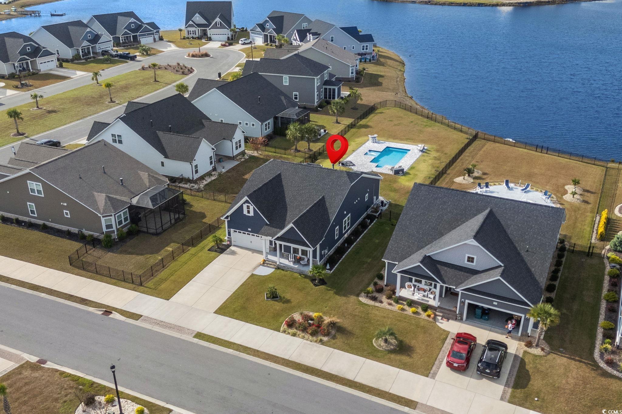 506 Indigo Bay Circle Myrtle Beach, SC 29579 - Photo 3 of 40 Aerial view of residential area with a large body of water