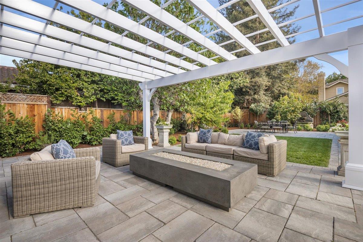 593 Sleeper Avenue Mountain View, CA 94040 - Photo 35 of 56 a outdoor living space with patio furniture and a garden