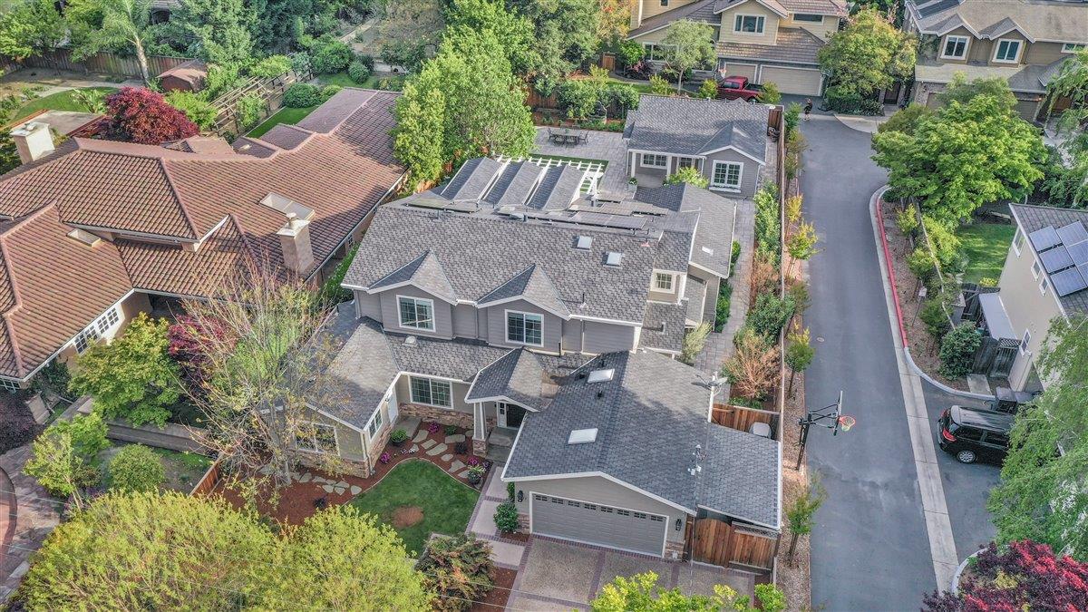 593 Sleeper Avenue Mountain View, CA 94040 - Photo 52 of 56 an aerial view of multiple houses with a yard