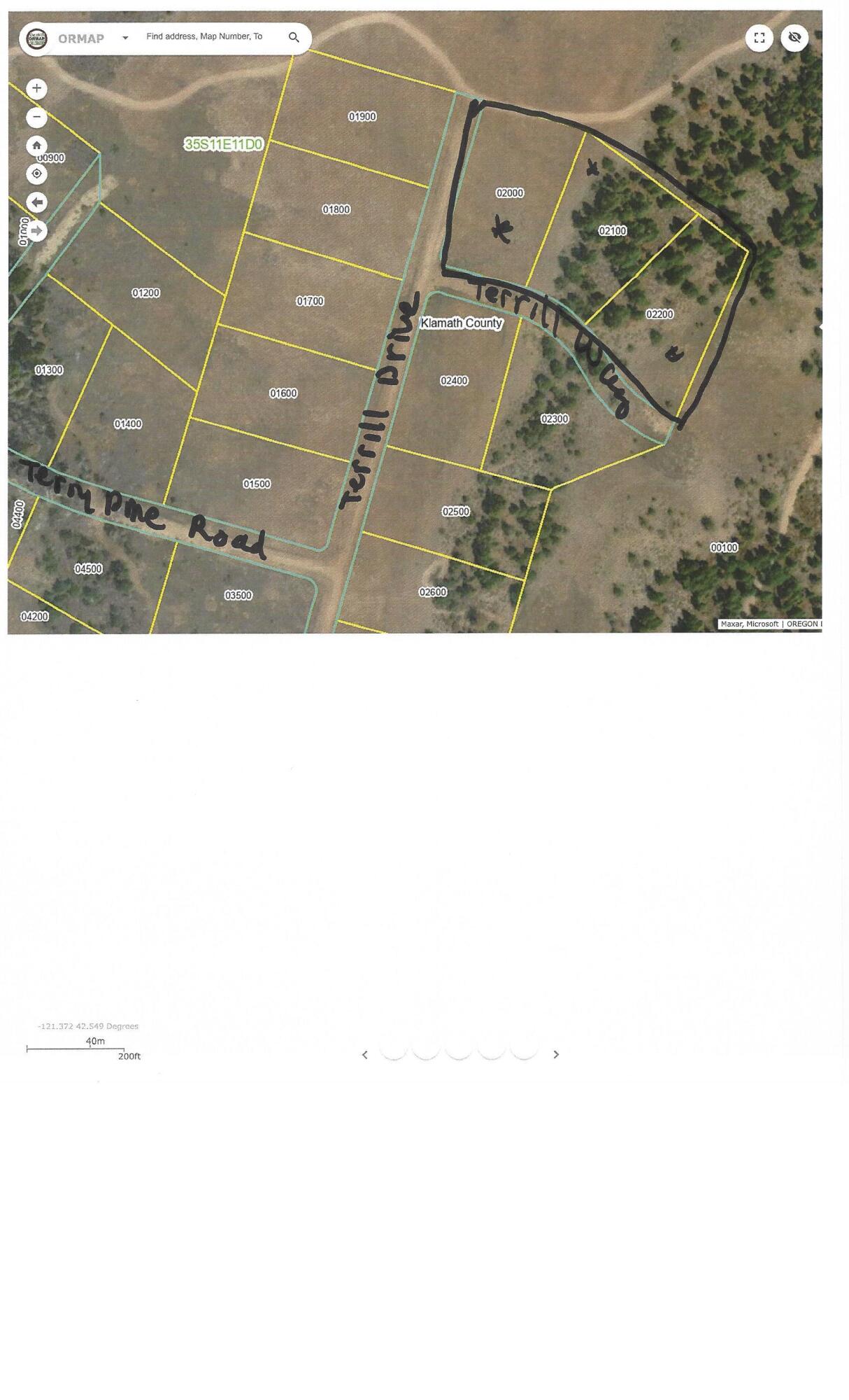 1-3 Terrill Way Chiloquin, OR 97624 - Photo 3 of 4 Lots 1 to 3 Terrill Way plat and aerial