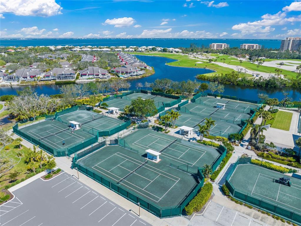 3421 Bayou Sound Longboat Key, FL 34228 - Photo 68 of 79 an aerial view of tennis court