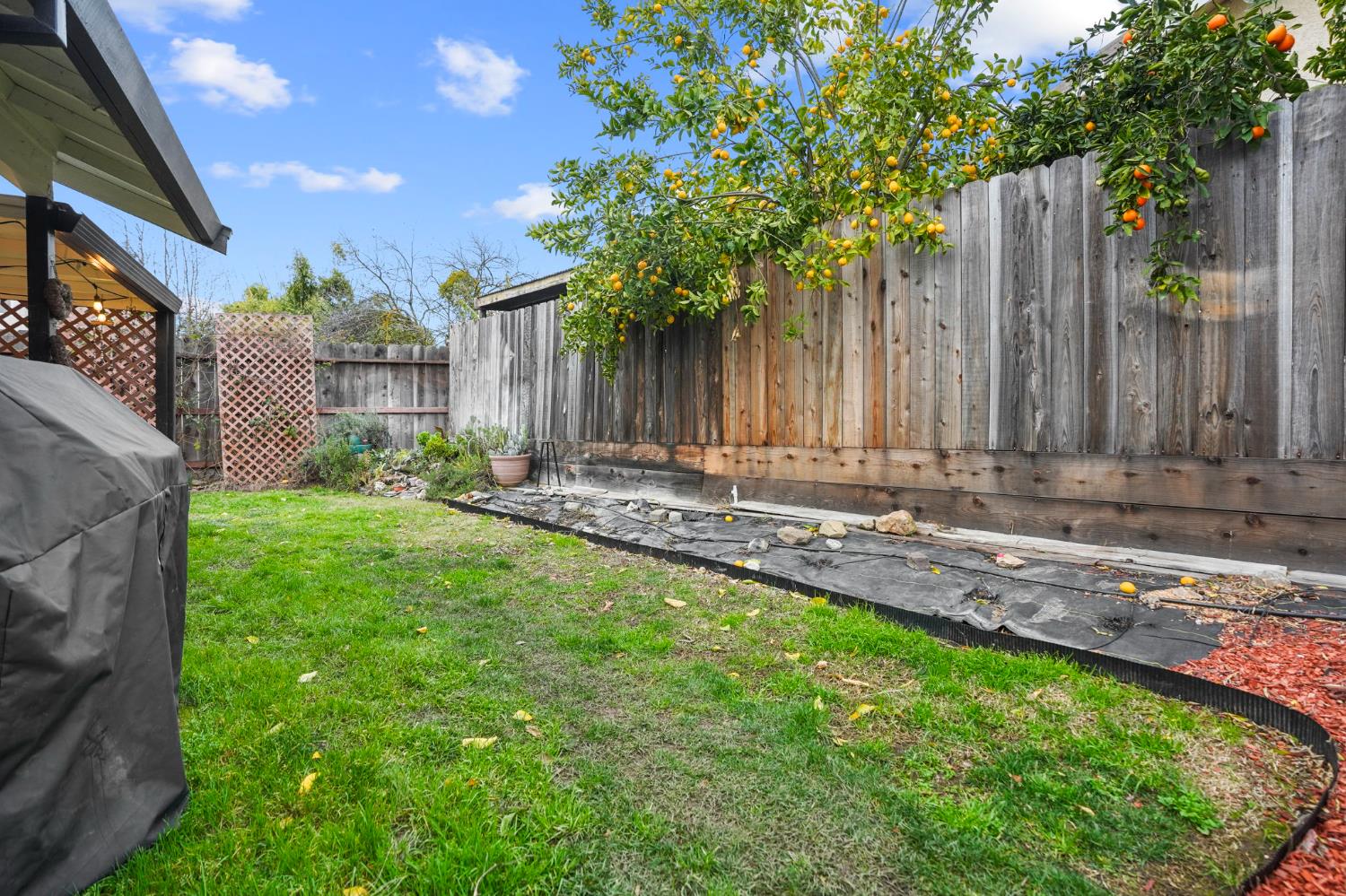 1017 Jayhawk Way Modesto, CA 95358 - Photo 29 of 32 a view of a house with a small yard and wooden fence