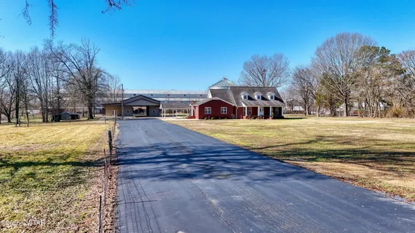 a view of a swimming pool with an outdoor space