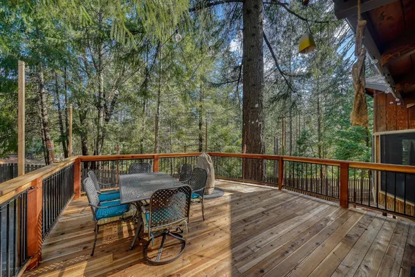 a view of a patio on the roof deck