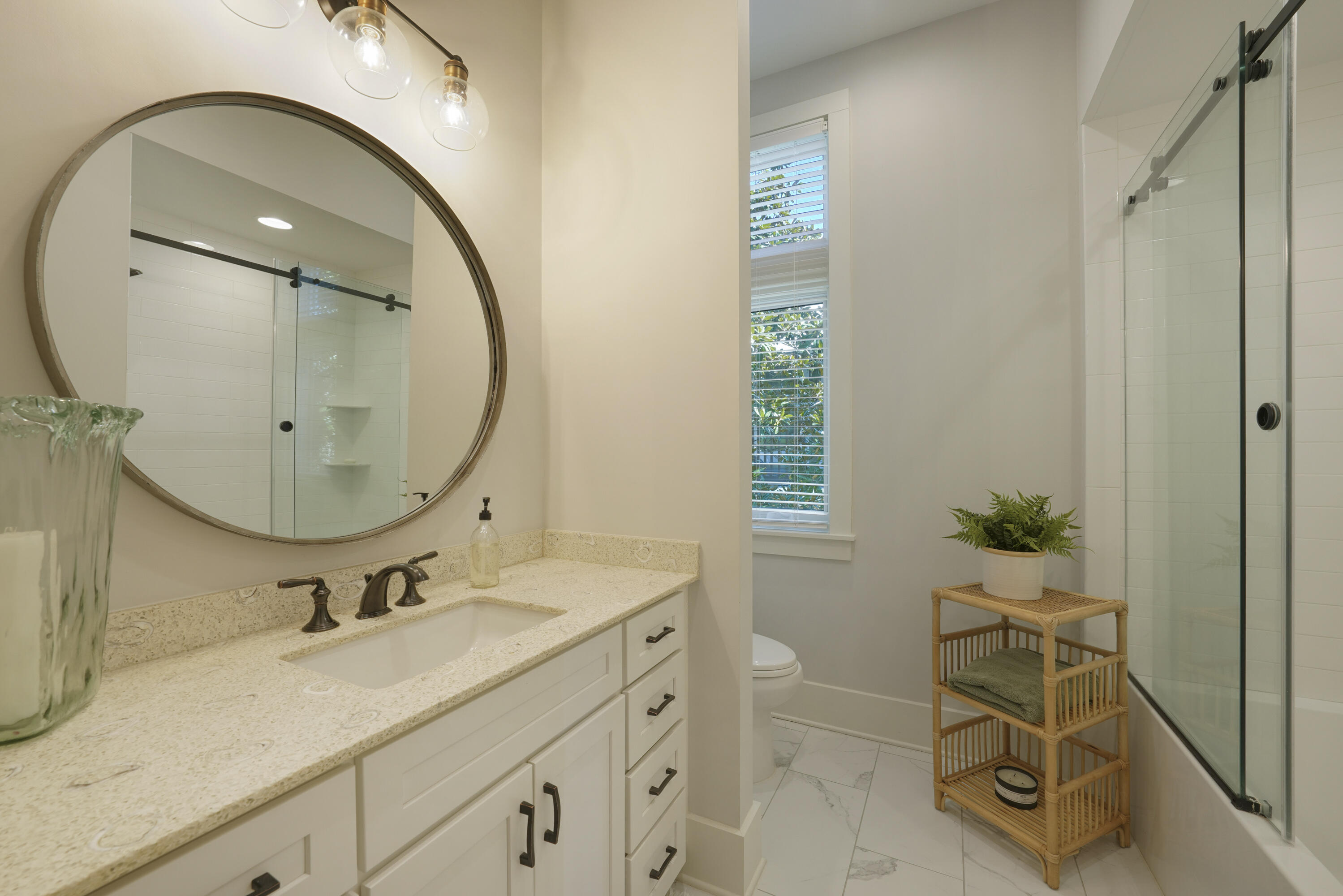 18 Bourne Lane Inlet Beach, FL 32461 - Photo 40 of 81 a bathroom with a sink and a mirror