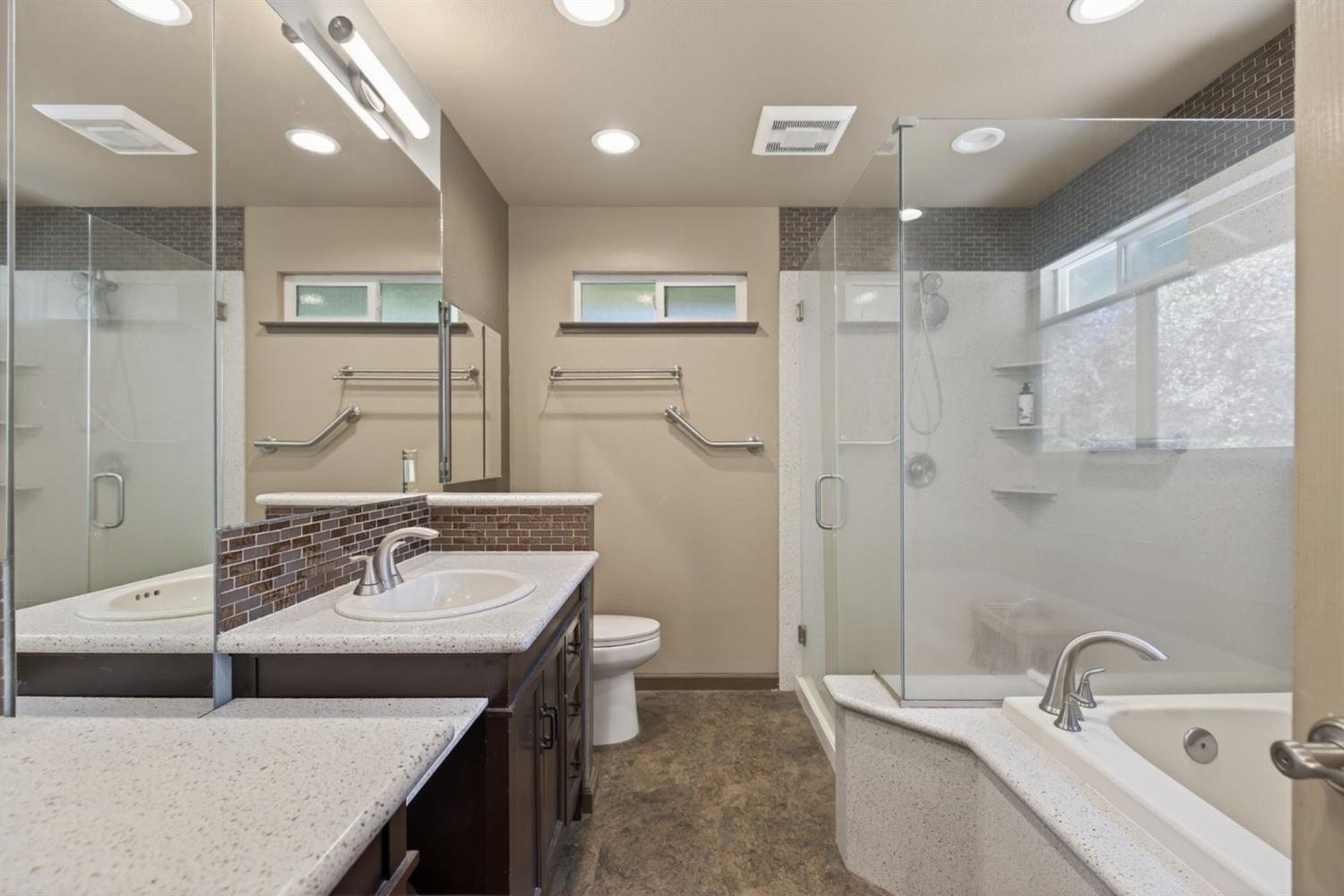 4450 Cosumnes View Trail Placerville, CA 95667 - Photo 38 of 69 a bathroom with a tub sink mirror and toilet