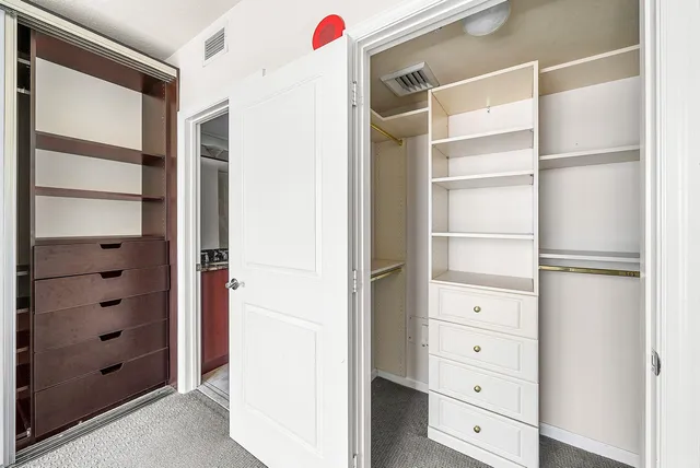 a view of closet area