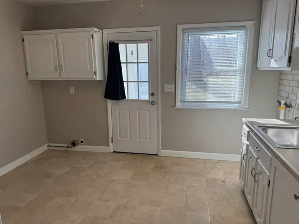 a view of kitchen with window