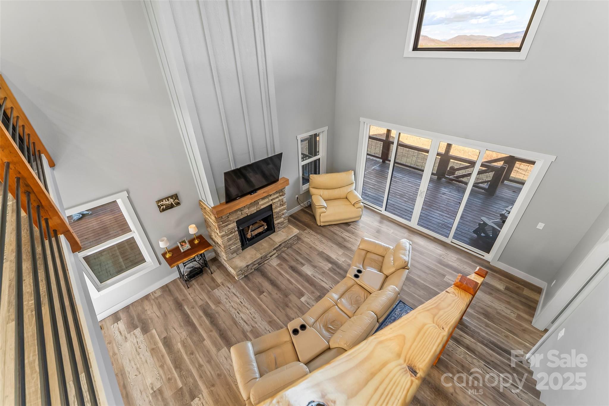 53 Cres Ridge Lane Nebo, NC 28761 - Photo 22 of 48 a view of a living room with a rug