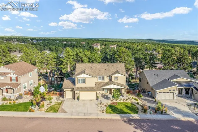 an aerial view of multiple house