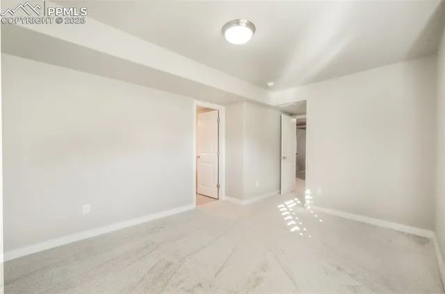 an empty room with a window