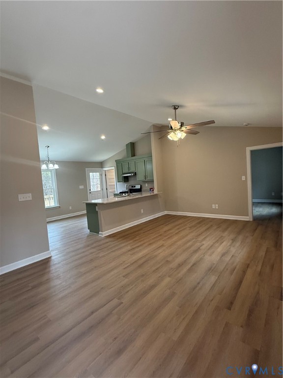 342 Barefords Mill Road Dunnsville, VA 22454 - Photo 3 of 15 a view of a kitchen with a sink and a large mirror