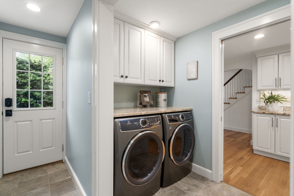 9 Lafayette Circle Wellesley, MA 02482 - Photo 18 of 35 a view of kitchen and utility room with washer and dryer